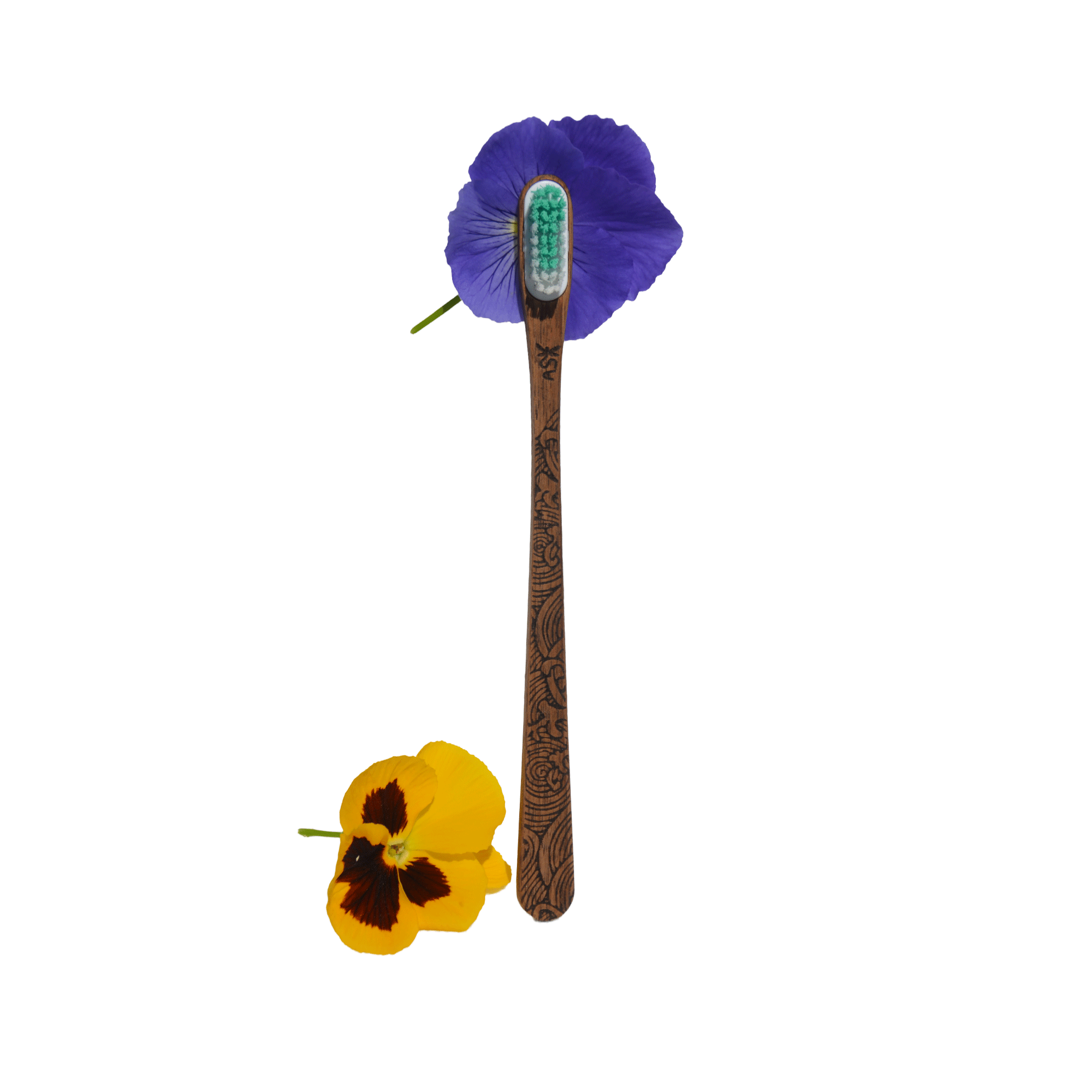 Brosse à dents en bois – Vague – Image 4