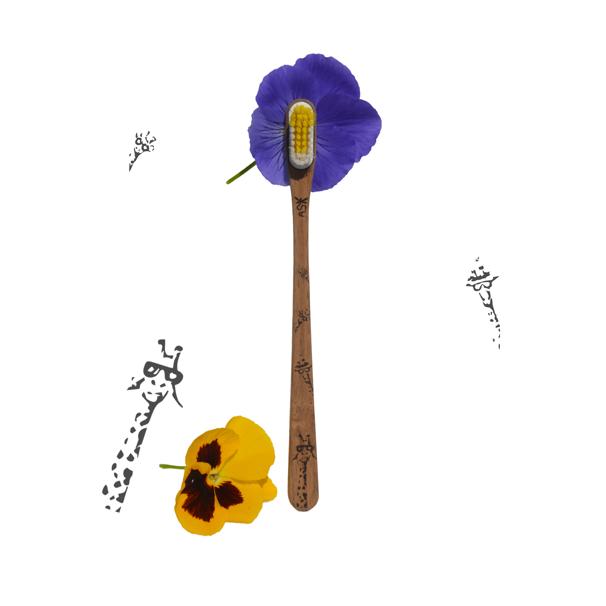 Brosse à dents en bois – Girafe