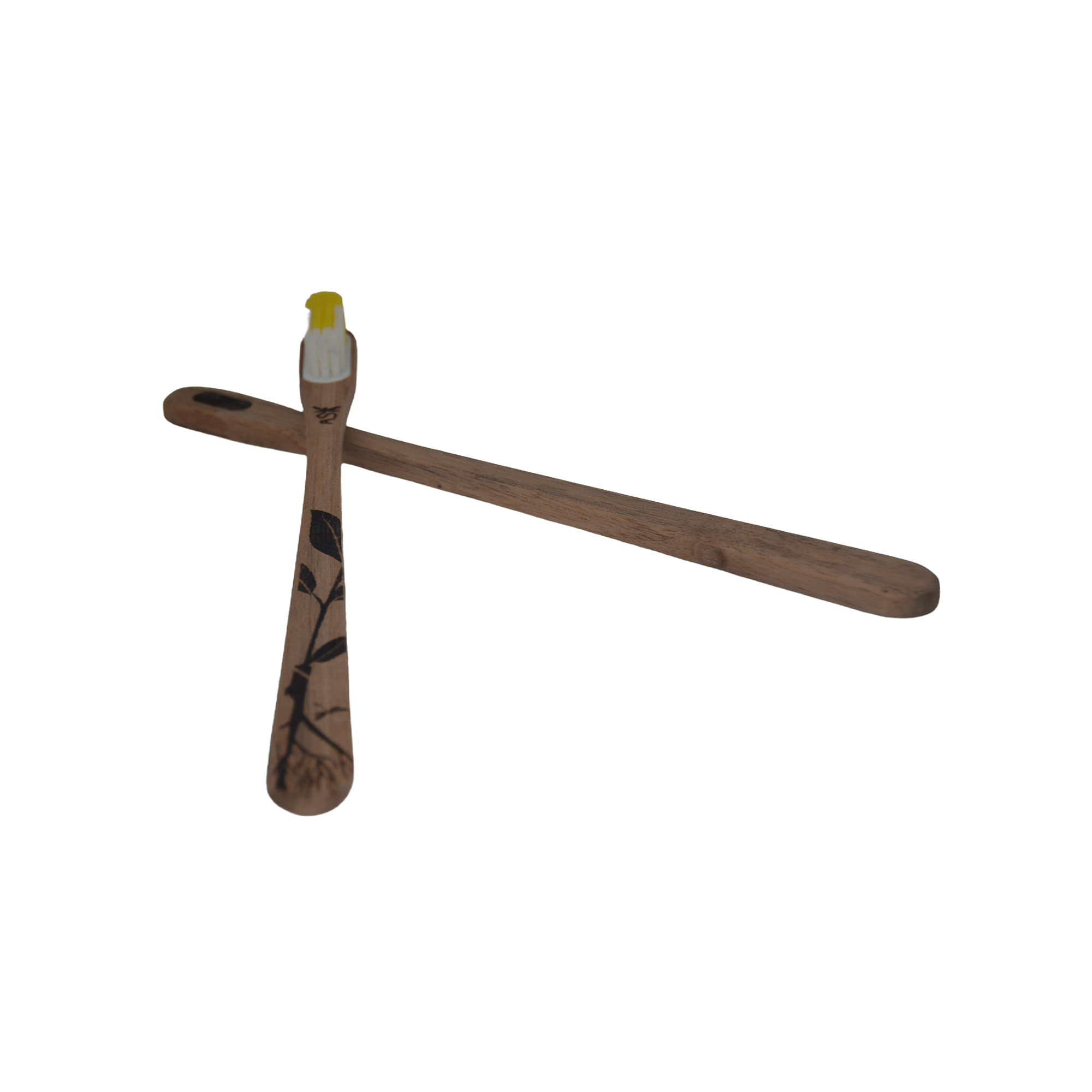 Brosse à dents en bois – Motif Feuille – Image 2